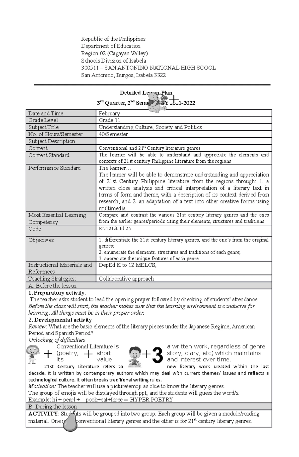 Detailed-Lesson-Plan-One-to-One-Function-and-Inverse-Function CO-1 ...