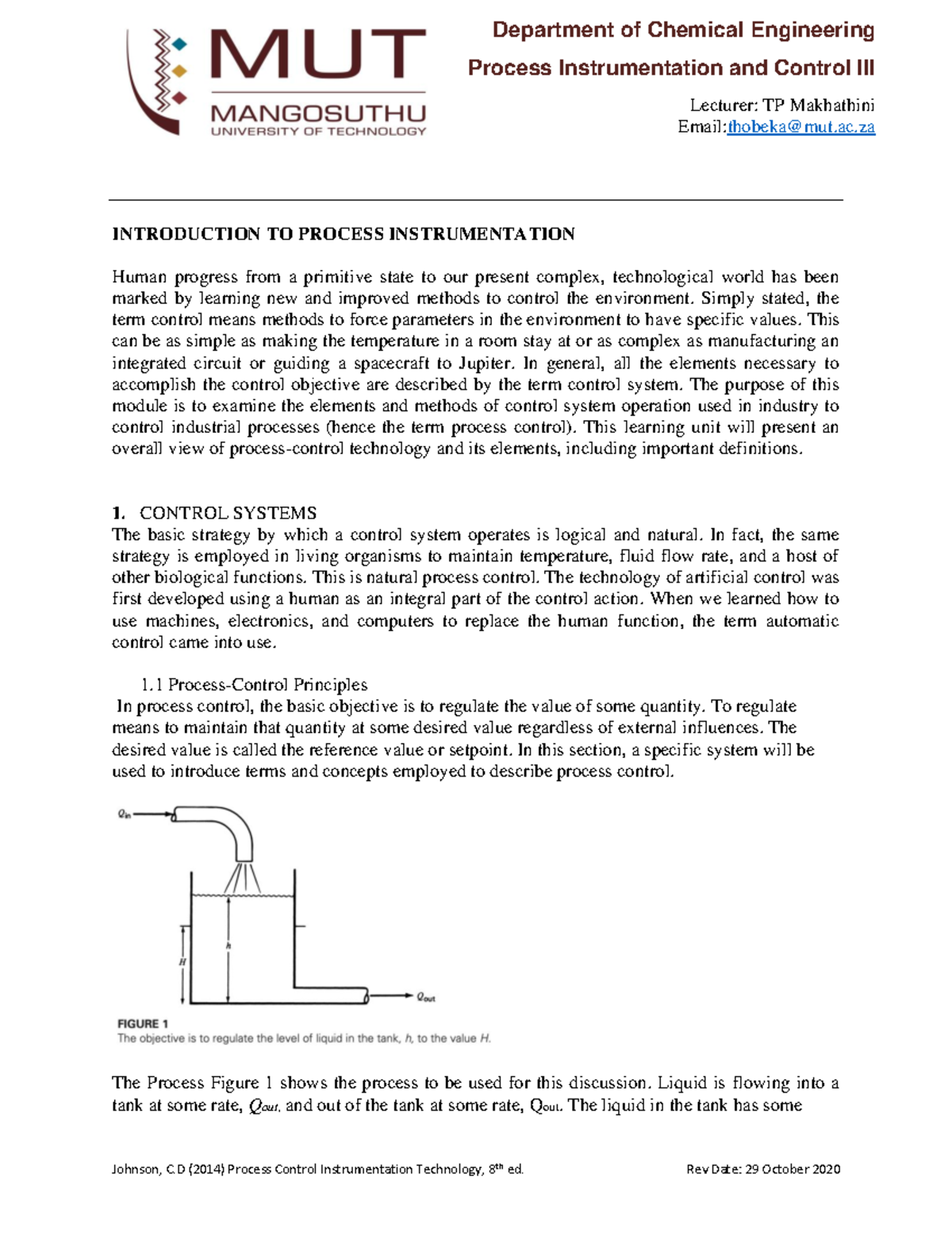 Process Instrumentation & Control III: A Detailed Overview of System ...