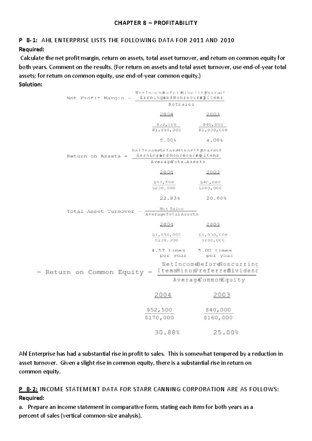 Chapter 1: Introduction to Financial Analysis Techniques - Studocu