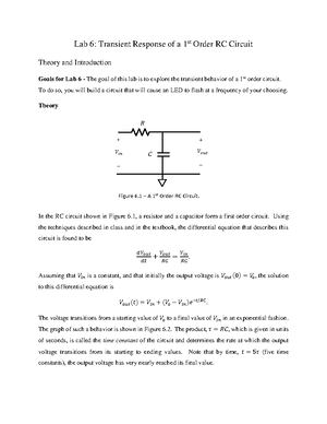 Pre Lab 1 - Pre Lab - Introduction to Electrical Circuits 8 ...