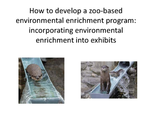Understanding Environmental Enrichment for Mammals: Principles ...