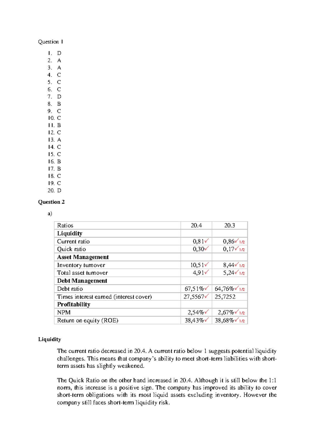 Fin311 Semester Test 2 Memo Analysis and Solutions 2025 - Studocu