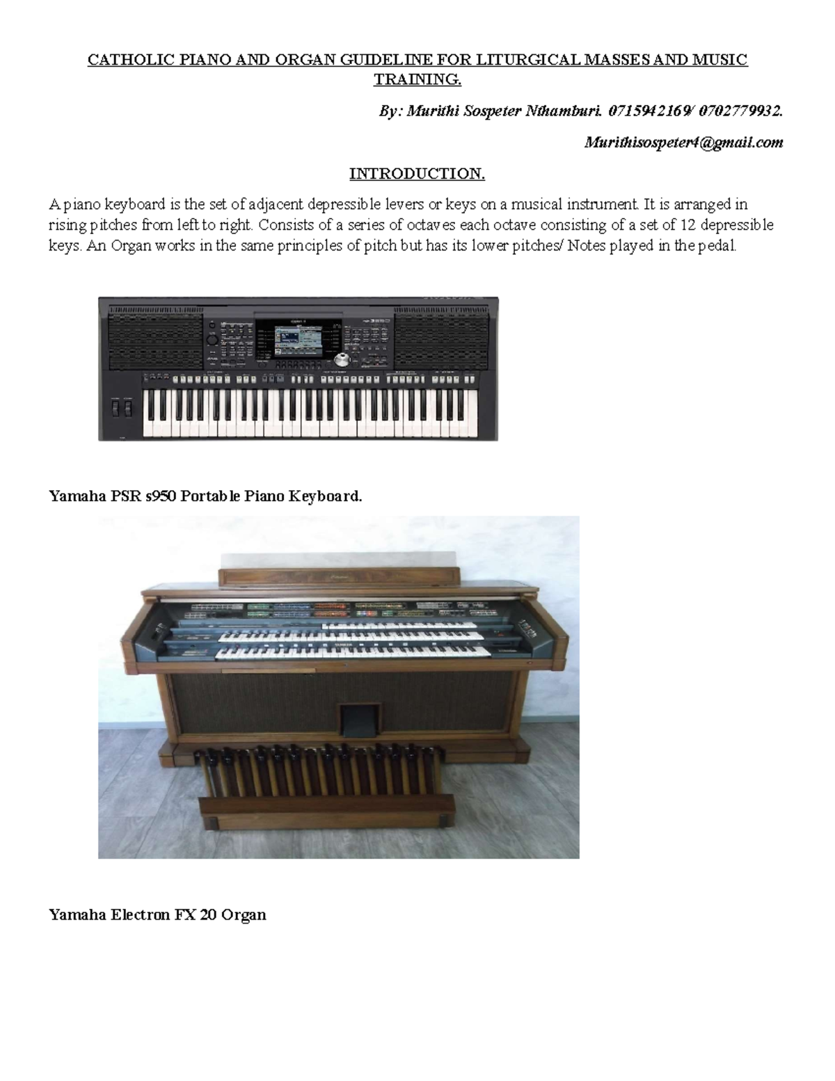 Catholic Piano & Organ Guidelines for Liturgical Practice - 0715942169 ...