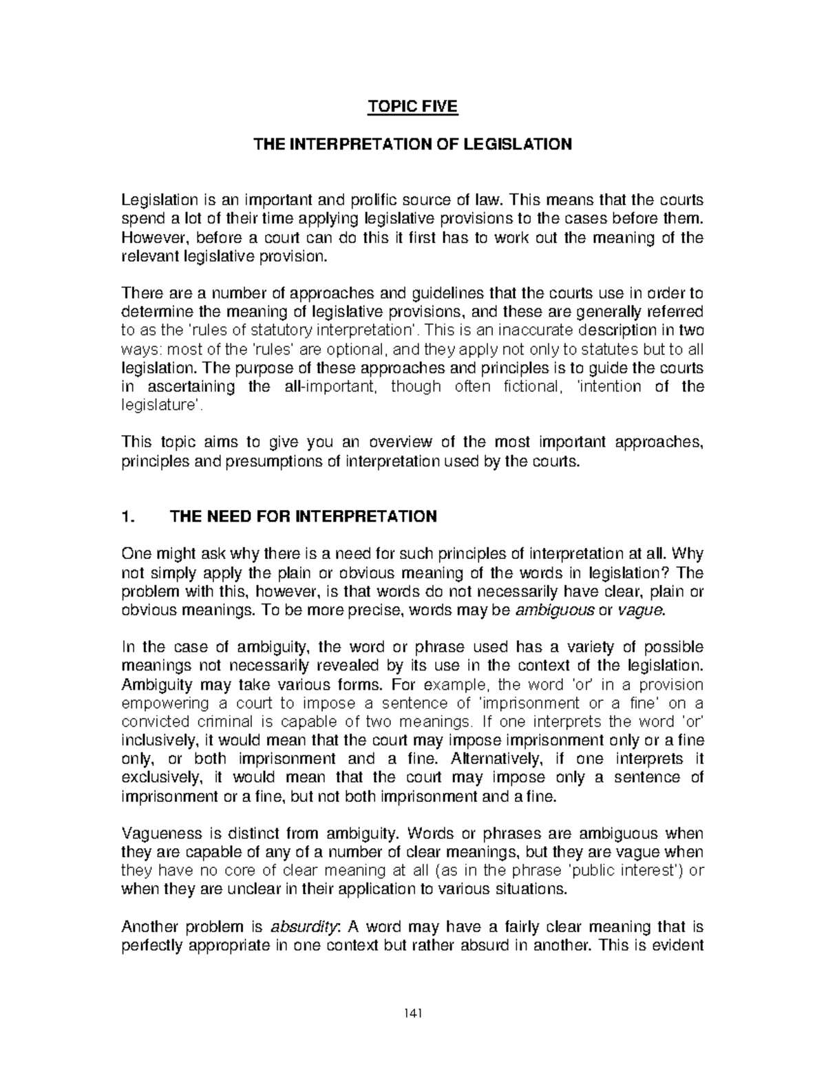 Statutory Interpretation Approaches: An Overview and Analysis - Studocu