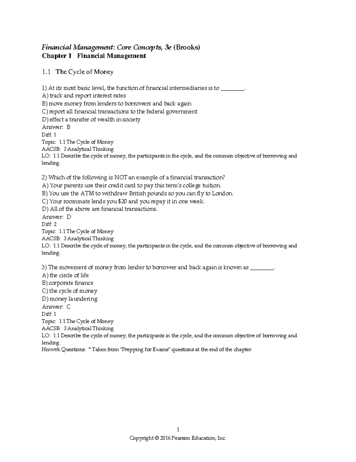 Midterm Financial Management Test Bank (FMGT 101) - Studocu