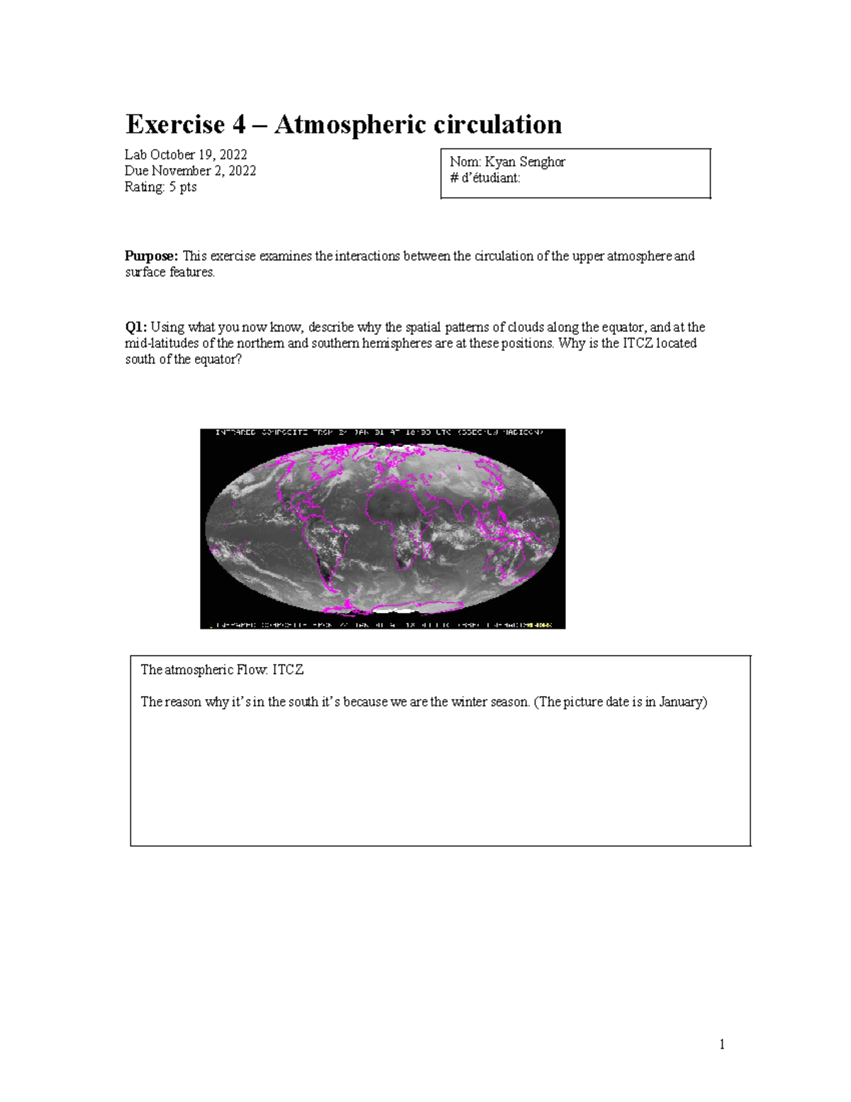 GEG2304 Lab 4: Understanding Atmospheric Circulation Dynamics - Studocu