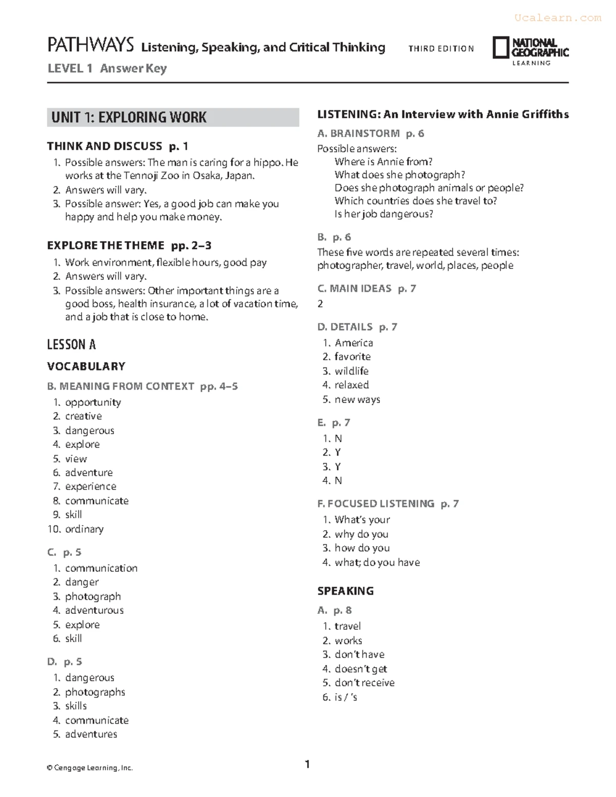 (Present Simple) Exercise Key for English Language Practice - Studocu
