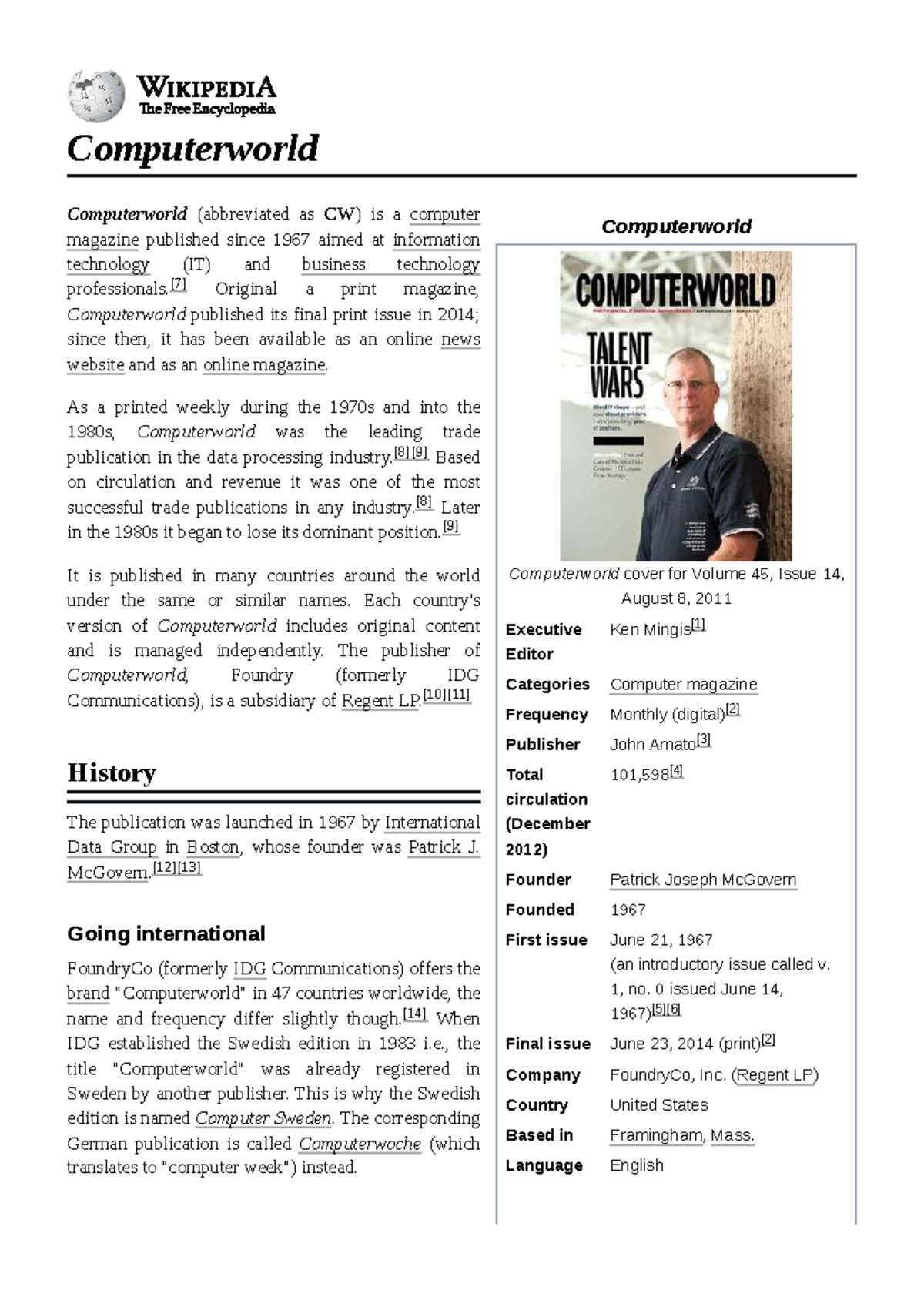 Computerworld: A Comprehensive Overview of IT Publication History - Studocu