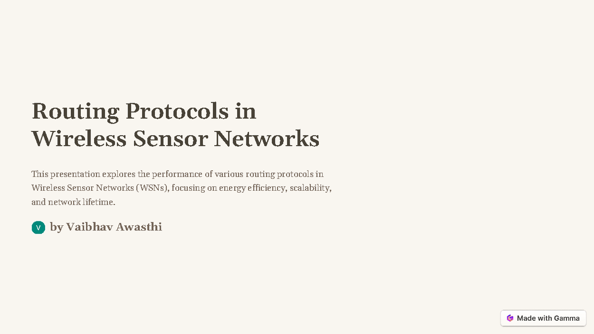 Routing Protocols in Wireless Sensor Networks - Routing Protocols in ...