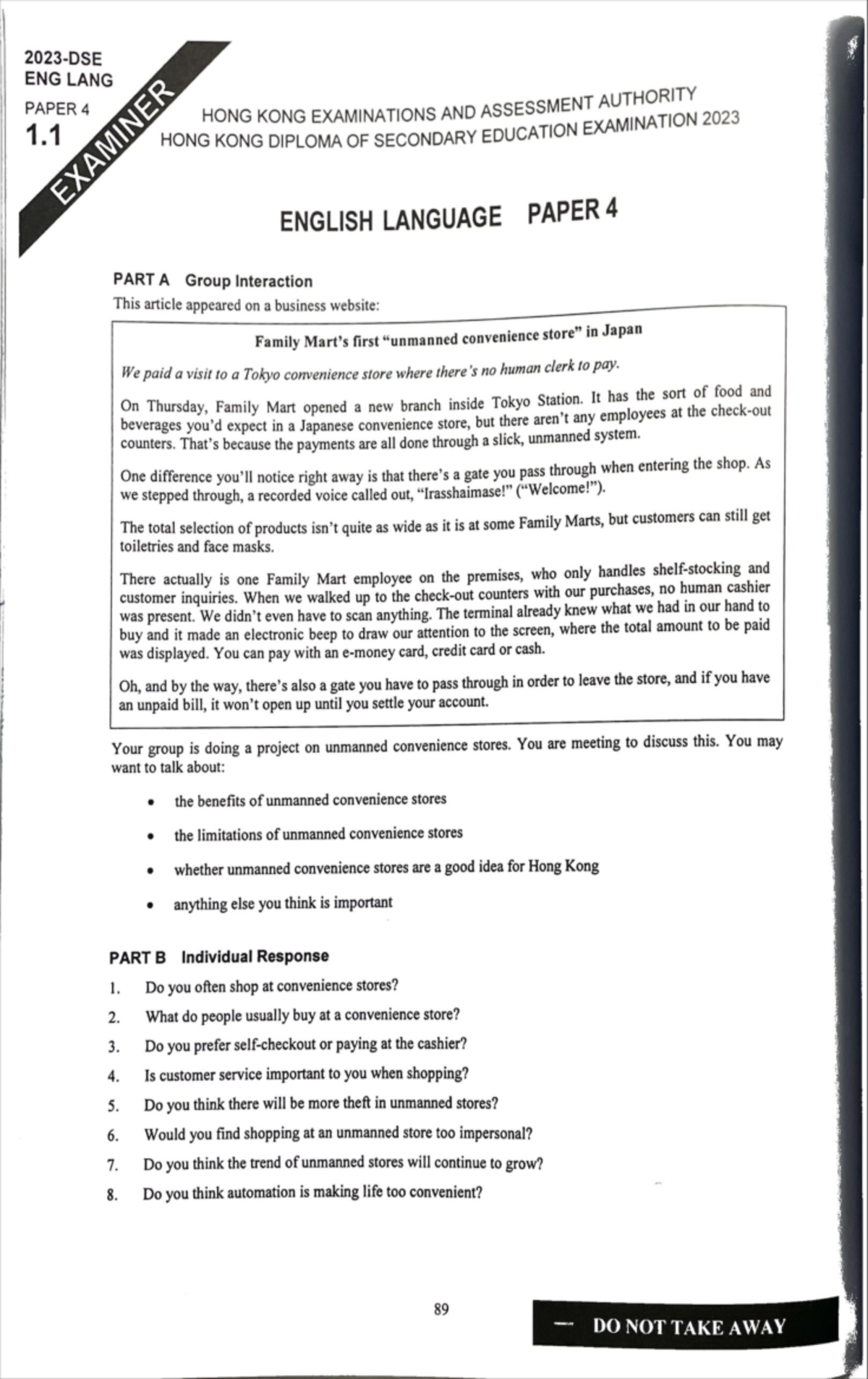 DSE2023 English Language Paper 4 Group Interaction Summary and Insights ...