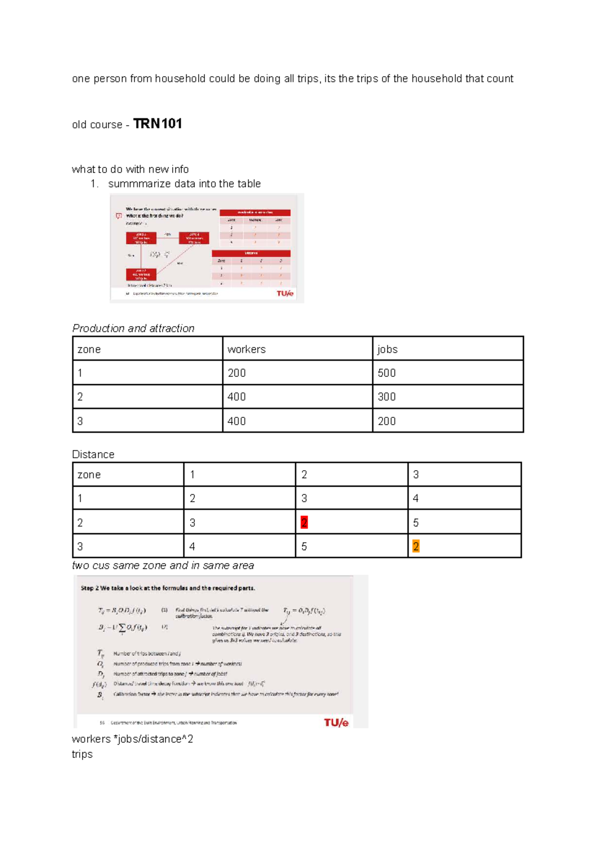 TRN101 Mobility 1.5 Lecture: Trip Generation & Distribution Analysis ...