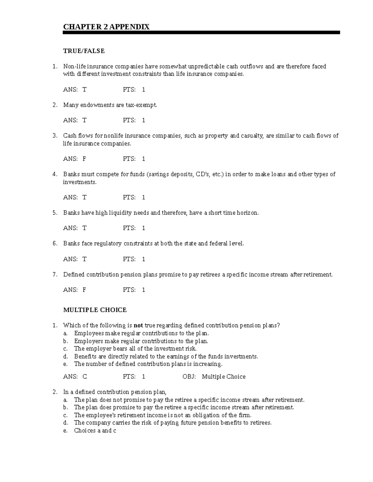 IAPM10e CH 02 Appendix - Practice Questions and Answers - Studocu