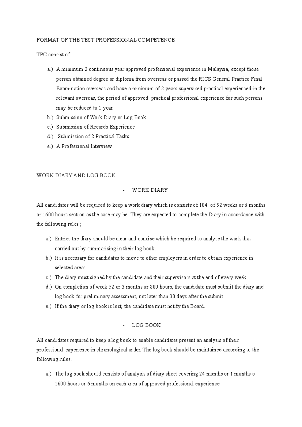 TPC: Comprehensive Guide to Test for Professional Competence - Document Preview