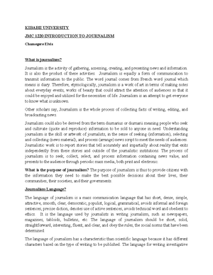 [Solved] c Illustrate with examples five types of leads Journalism is ...