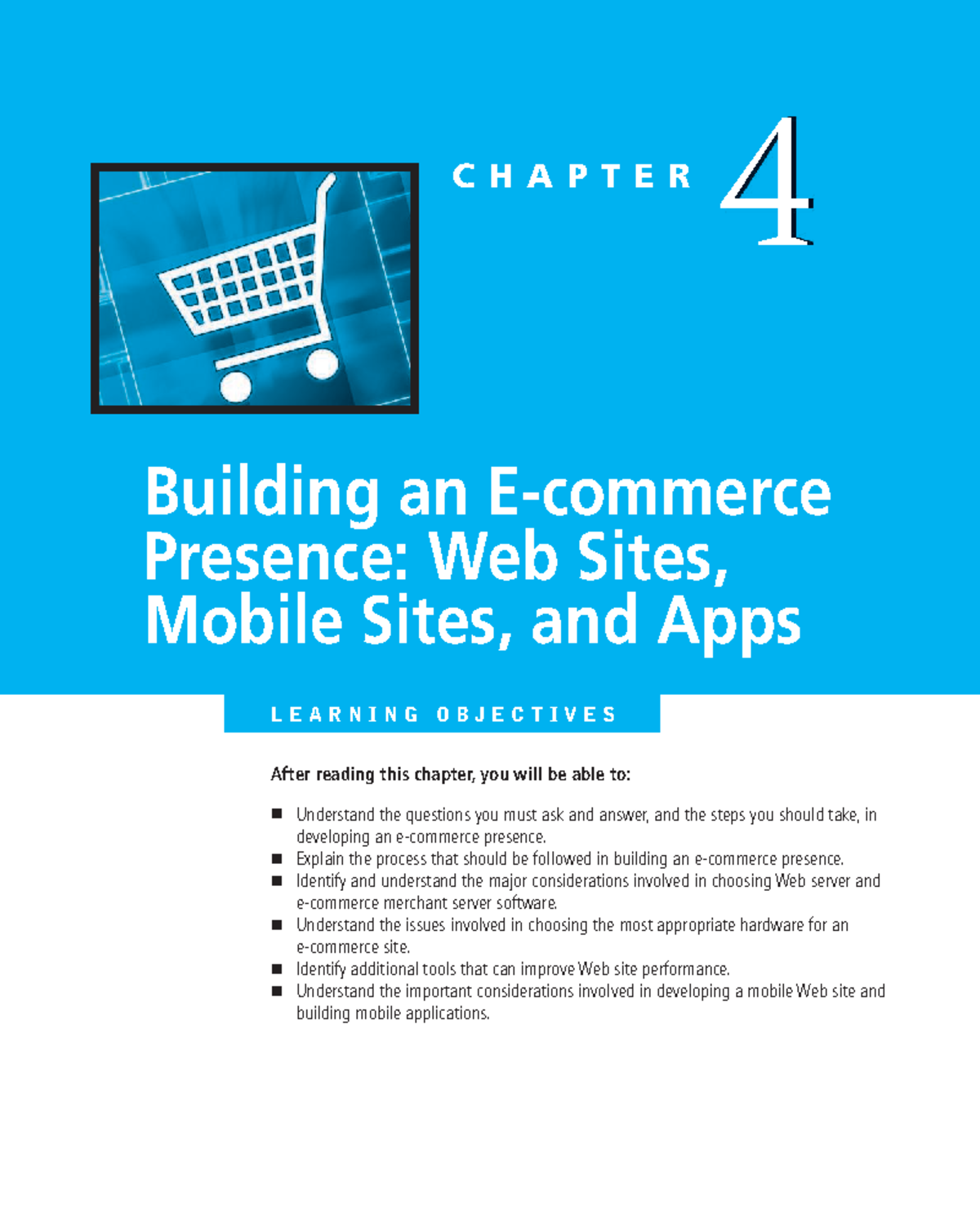 4 - fdfdfdfdfdfd - 4 C H A P T E R Building an E-commerce Presence: Web ...
