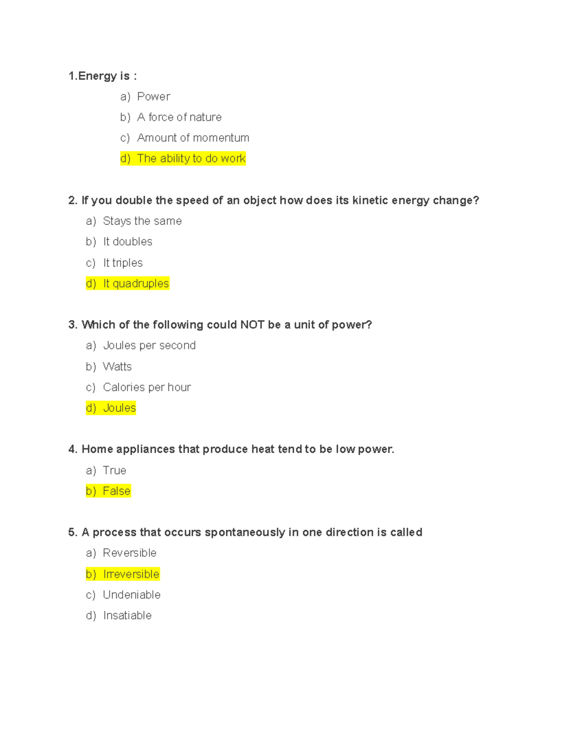 PHYS 273 Final Exam Answers - Energy Concepts and Applications - Studocu