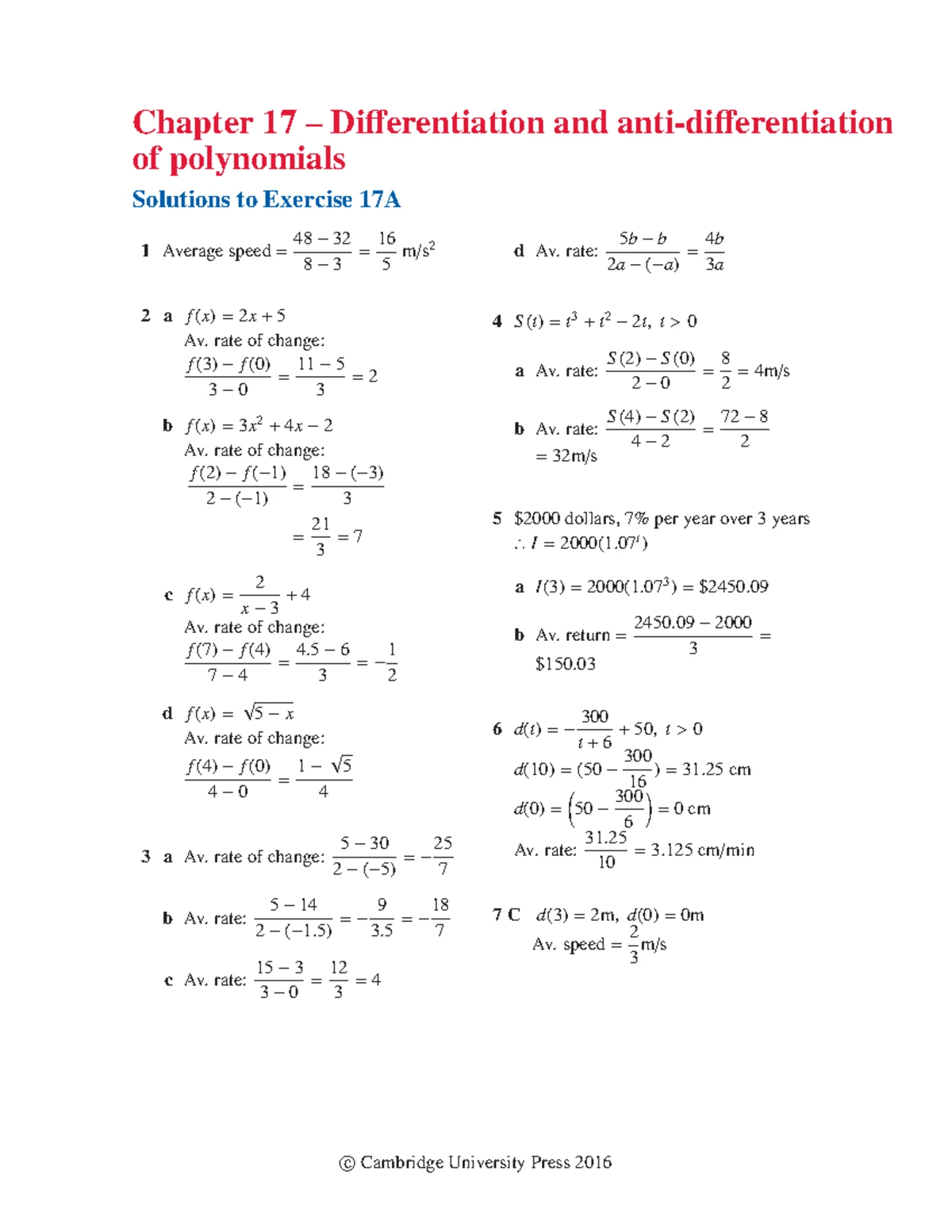 Cambridge Math Methods AC Year 11 Chapter 10 Solutions Guide - Studocu