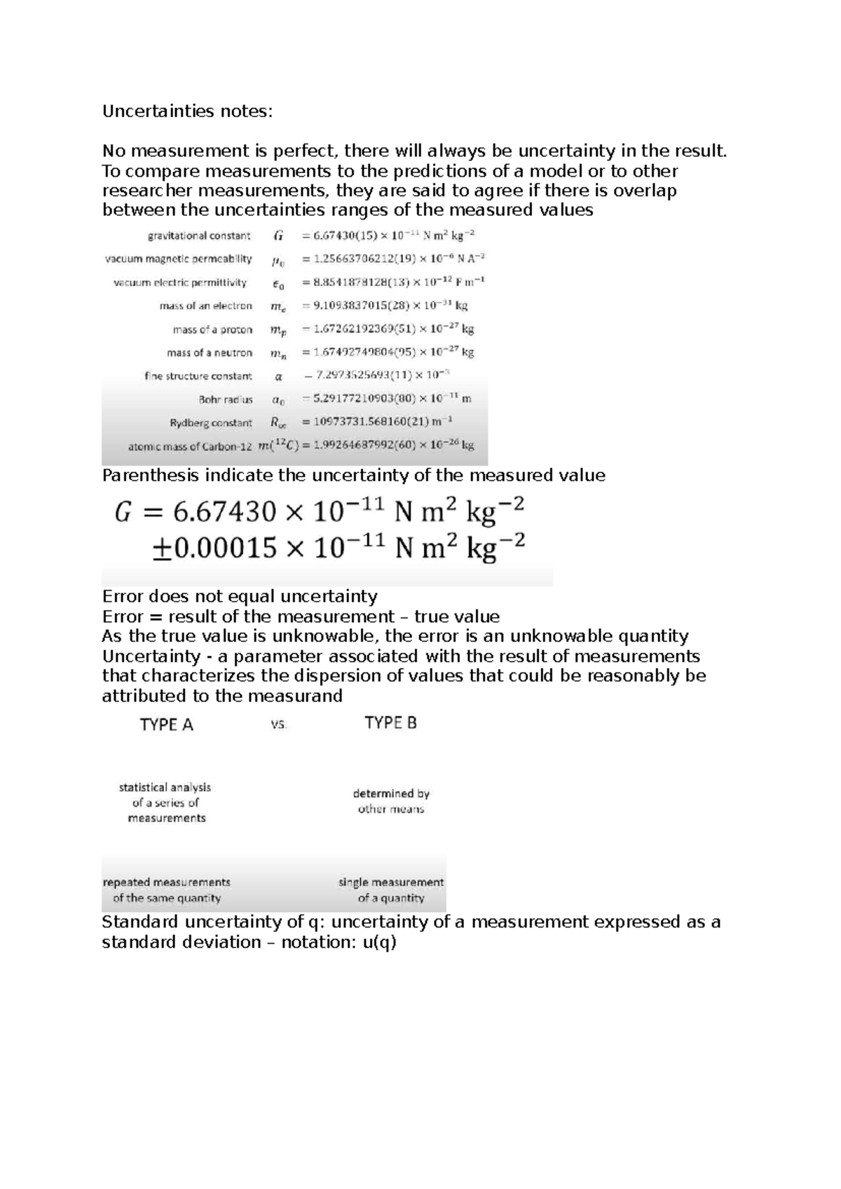 Uncertainties Notes: Understanding Measurement Error and Dispersion ...