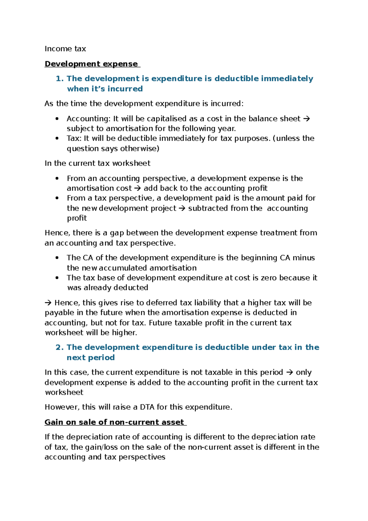 Income Tax Treatment of Development Expenses: A Comparative Analysis ...