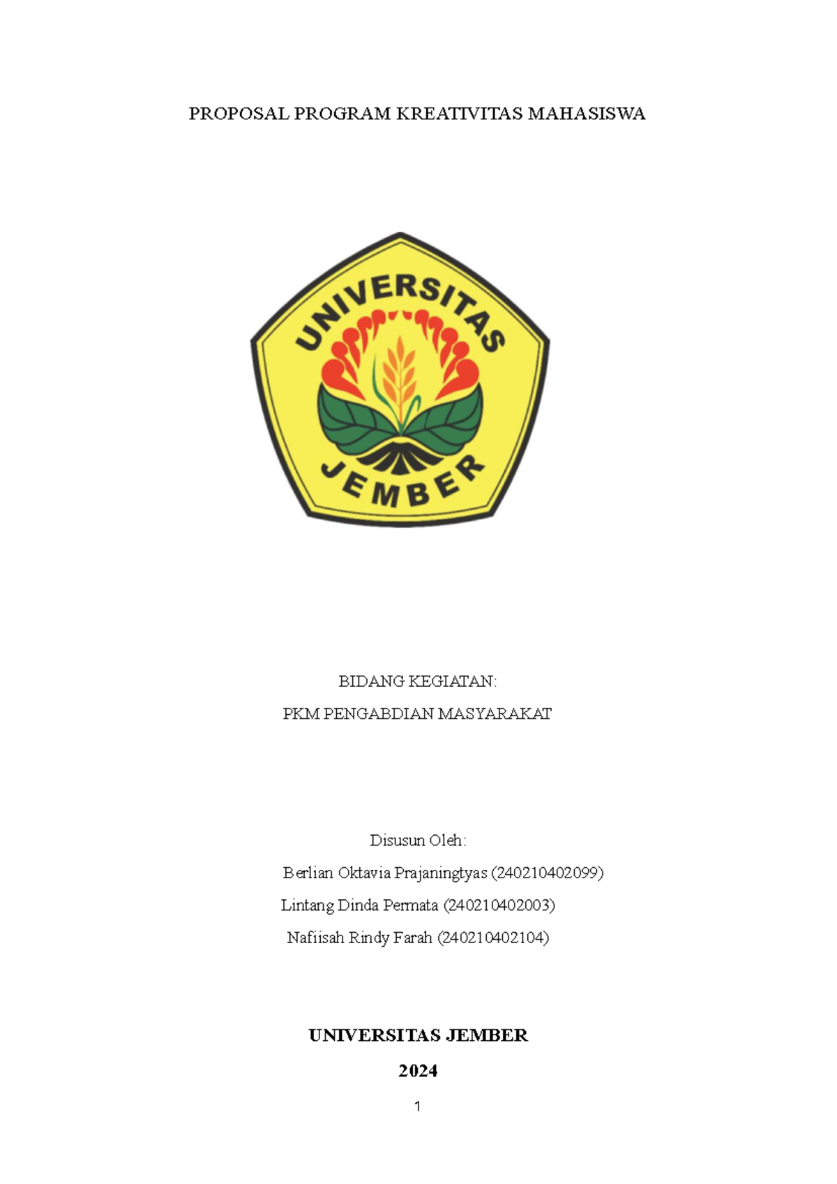 Proposal Program Kreativitas Mahasiswa PKM: Edukasi Kesehatan Kulit ...
