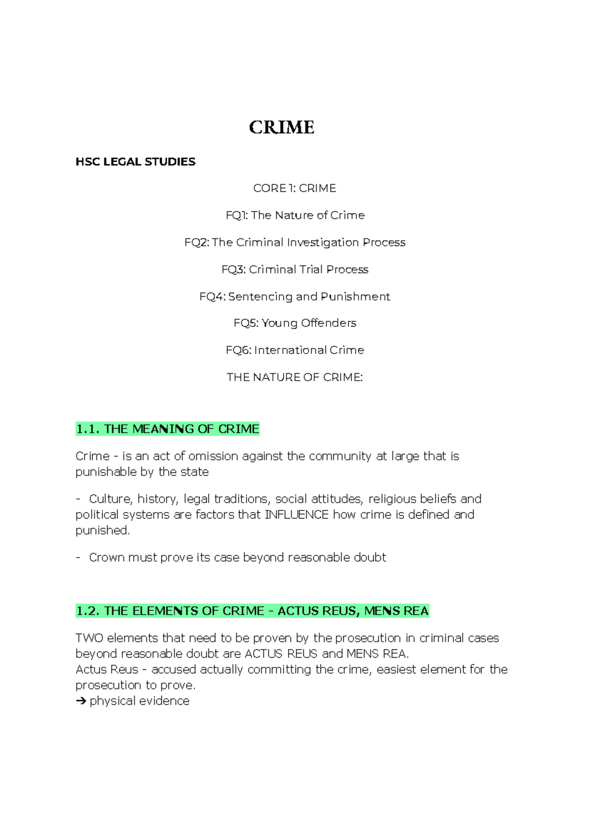 Crime - sjdchhfusbdfuvhbfhuvcbsdfjhbvjhsd - CRIME HSC LEGAL STUDIES ...