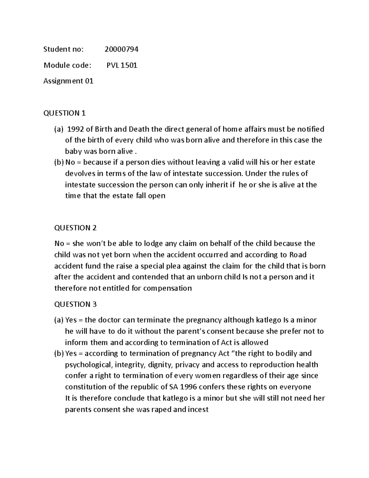 A Hendricks v M Hendricks Others ZASCA 165 case study analysis - Studocu