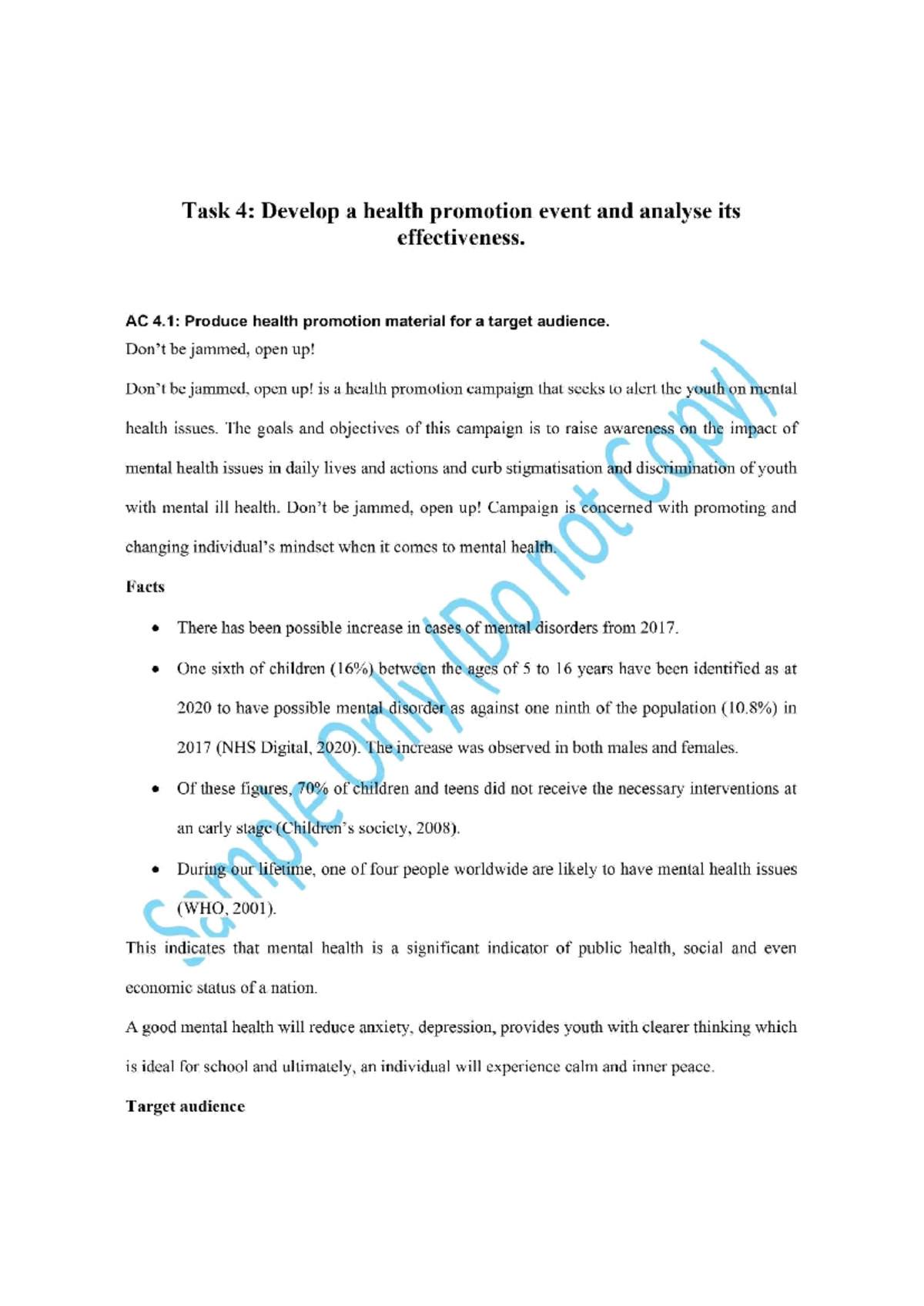 Task 4: Health Promotion Event Analysis - HSC303 - Studocu