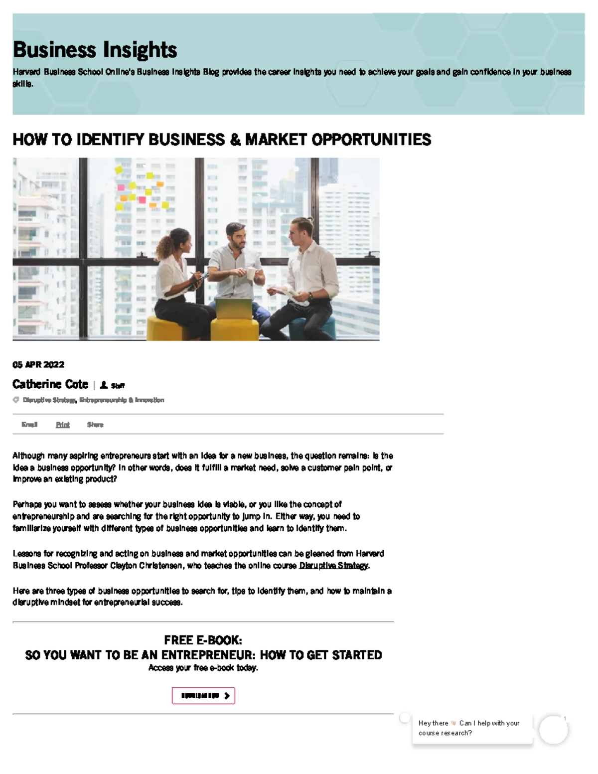 Identifying Business Opportunities: A Guide to Market Success - Studocu