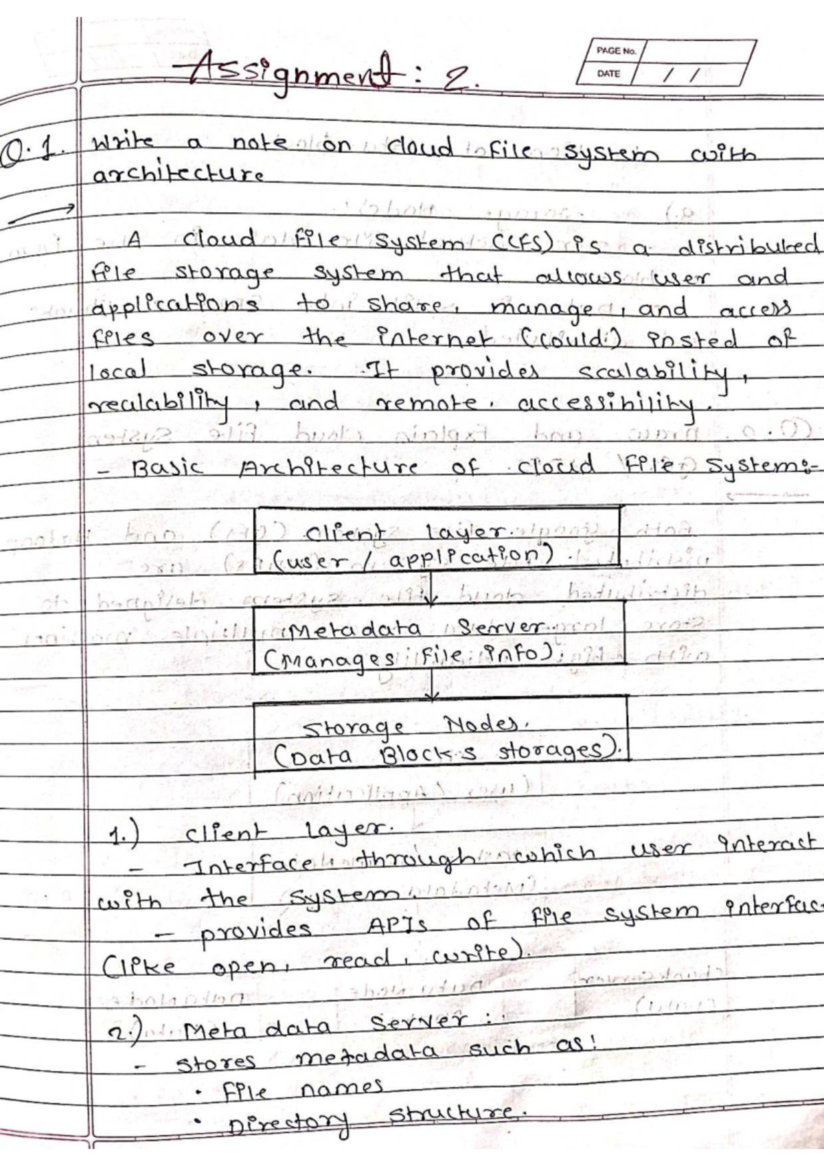 Cloud Architecture Overview: CC Assignment No - Questions & Answers ...