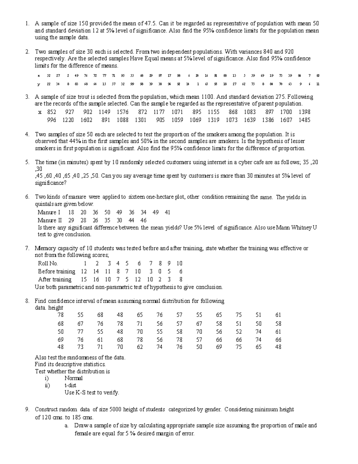 CSIT Sem 3 Practicals 2025: Statistical Analysis and Hypothesis Testing ...