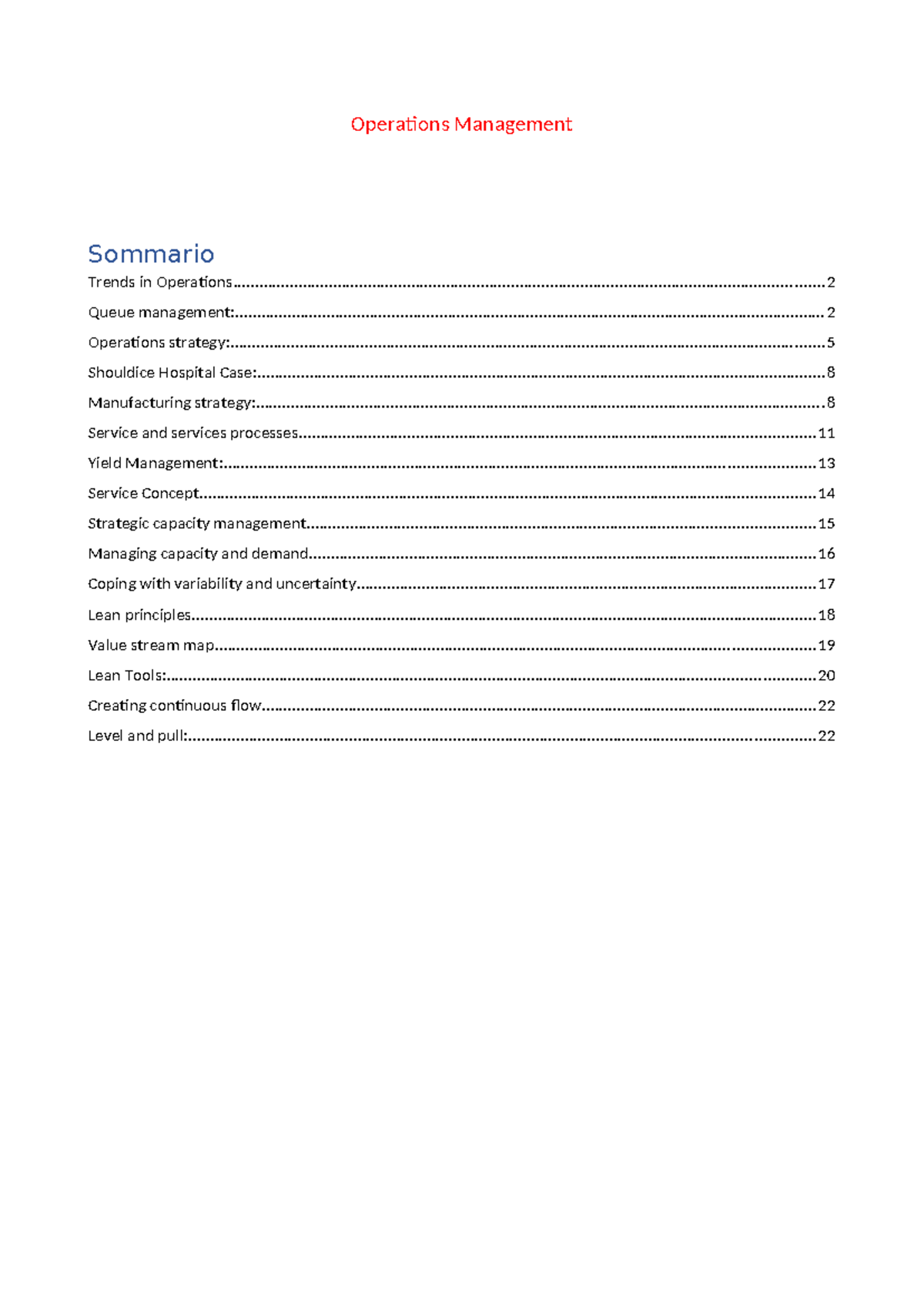 Operations Management: Key Trends and Strategies in OM (OM 101) - Studocu