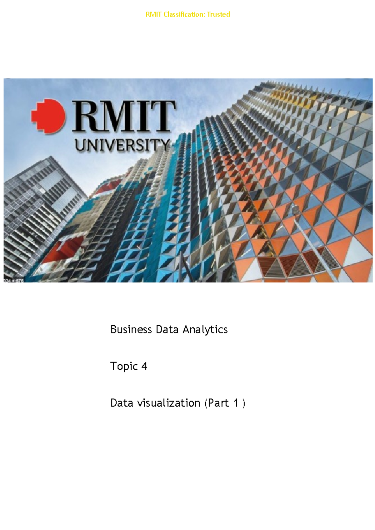 Topic notes week 4 -2 - sádasd - Business Data Analytics Topic 4 Data ...