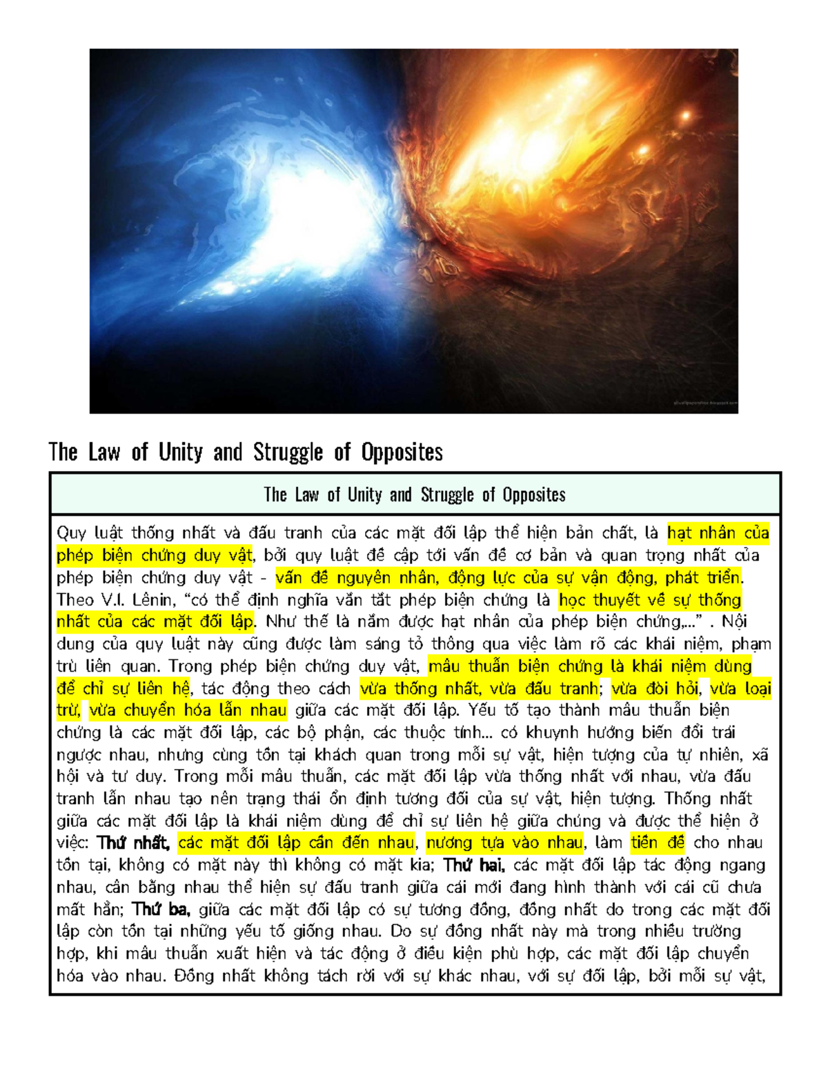 Bài 6 - tài liệu tham khảo - The Law of Unity and Struggle of Opposites ...