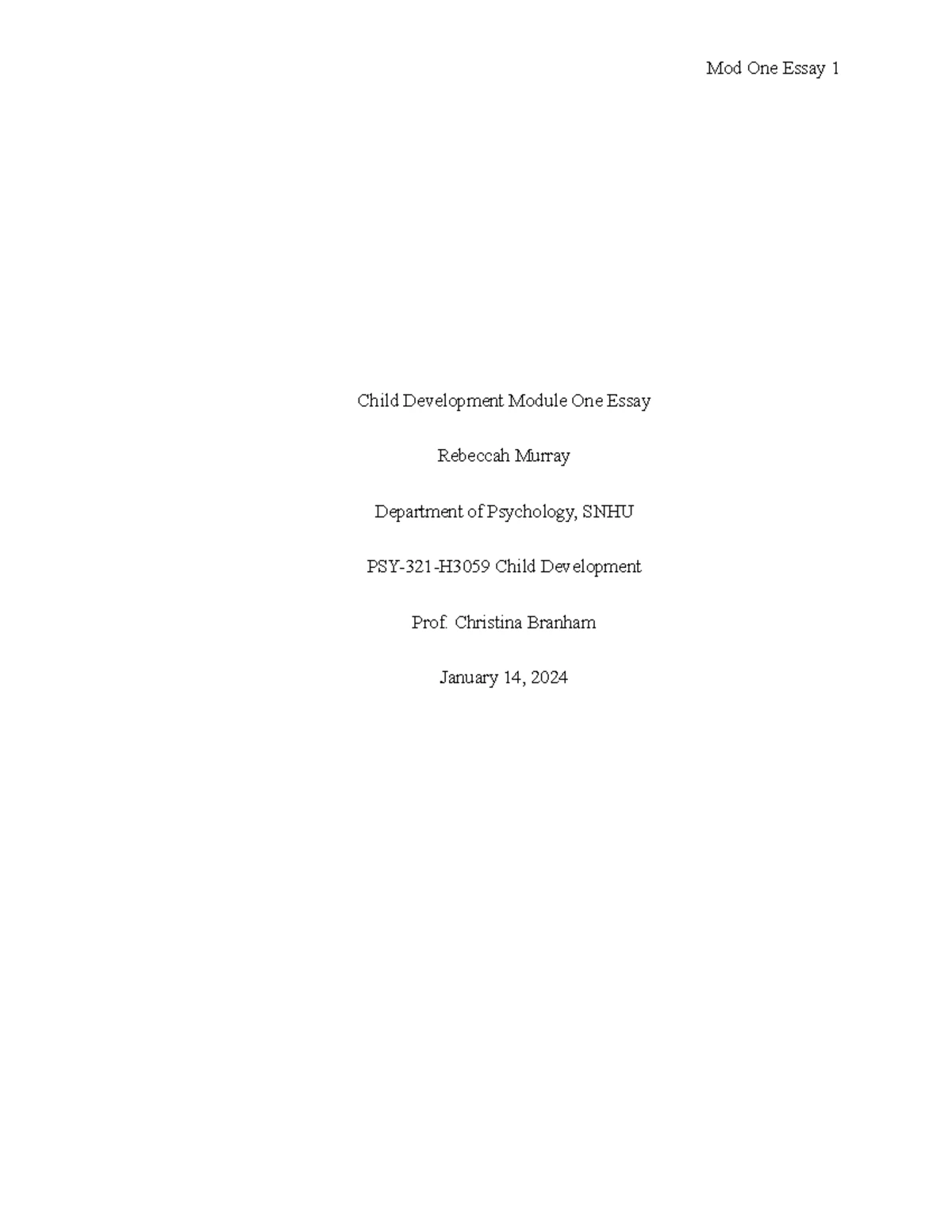 PSY-314 DIscussion 1 - Received an A - PSY-314 Discussion 1 First ...