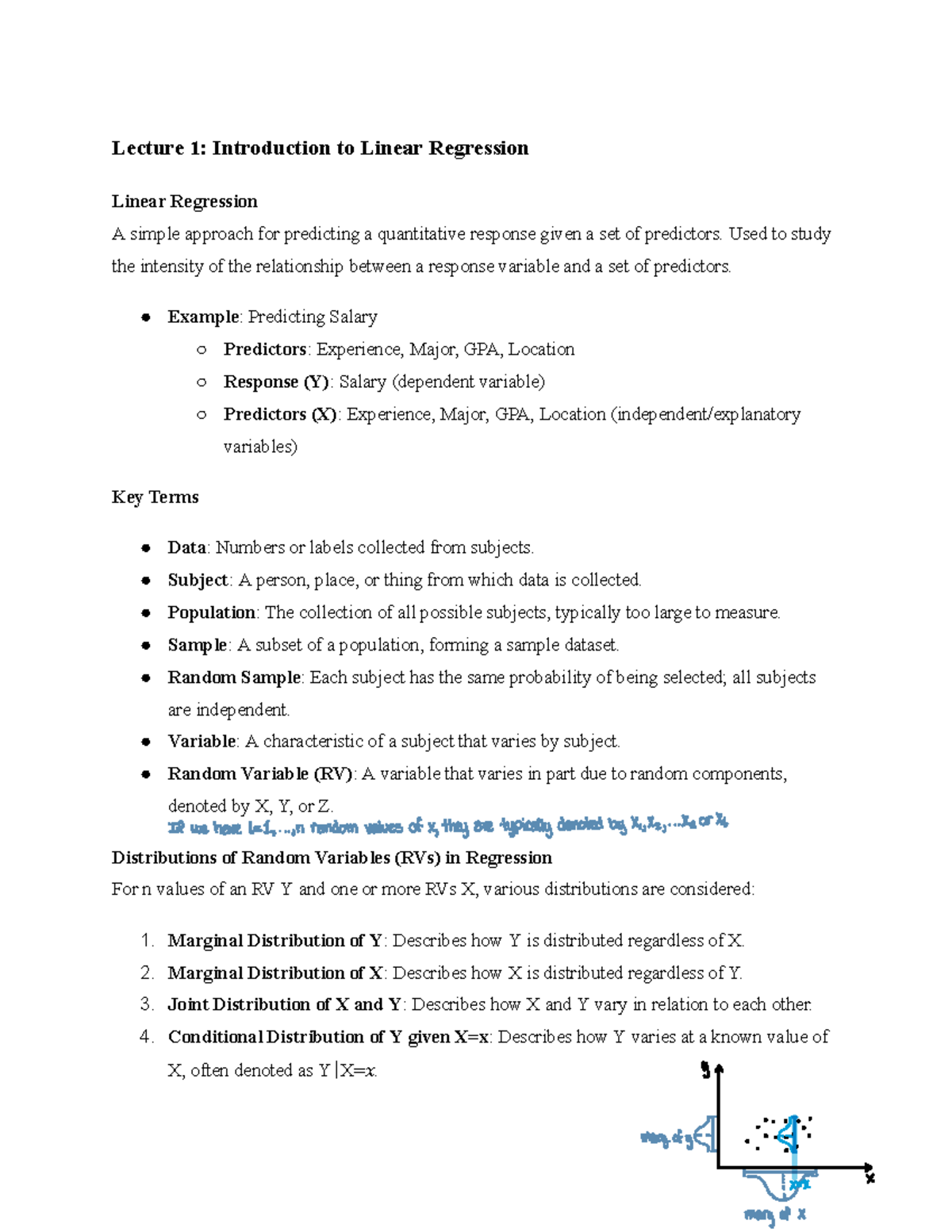 Final Exam Study Guide: Linear Regression & Random Variables (STAT101 ...