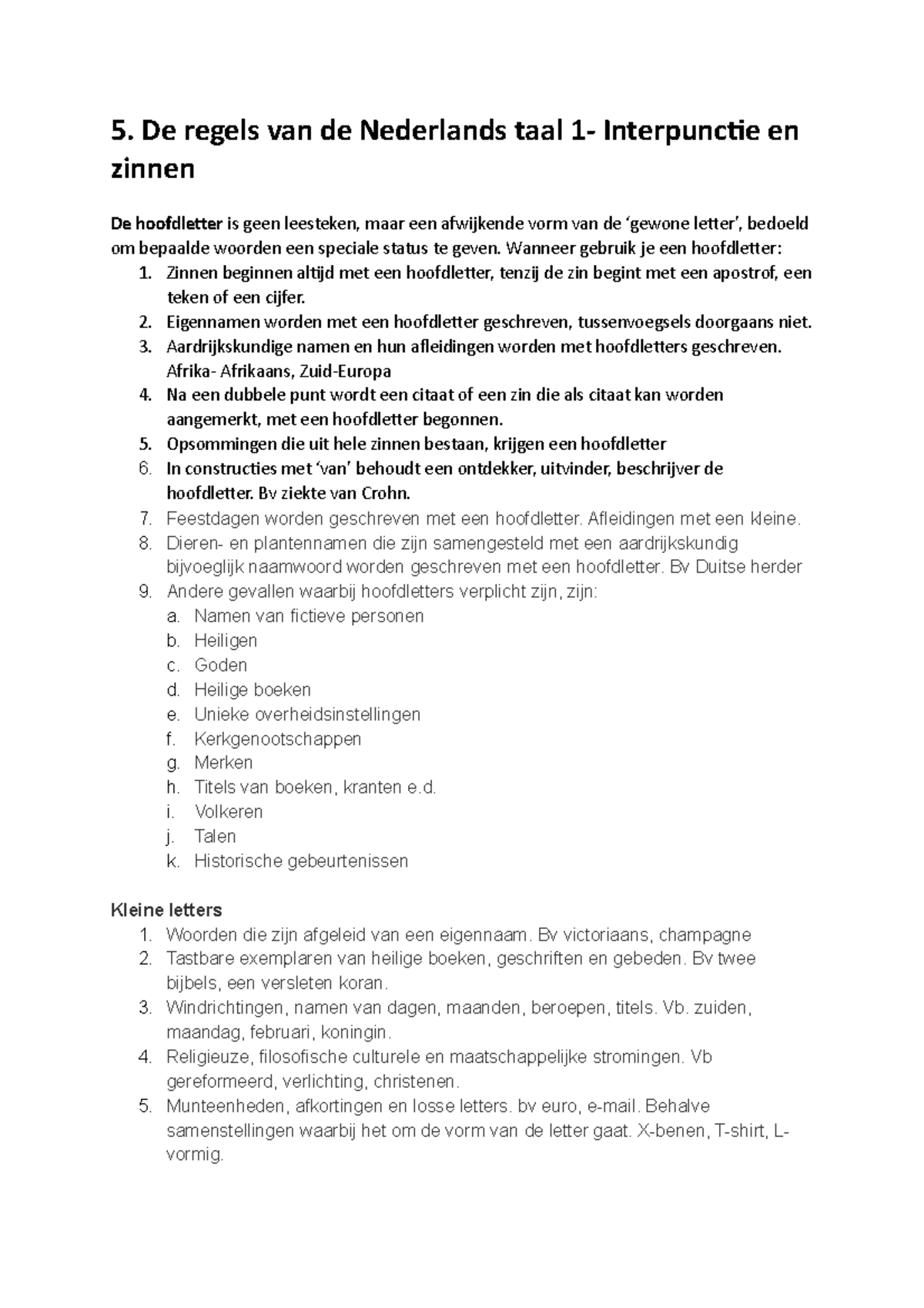 Samenvatting van Interpunctie en Zinnen in het Nederlands 1 - Studeersnel
