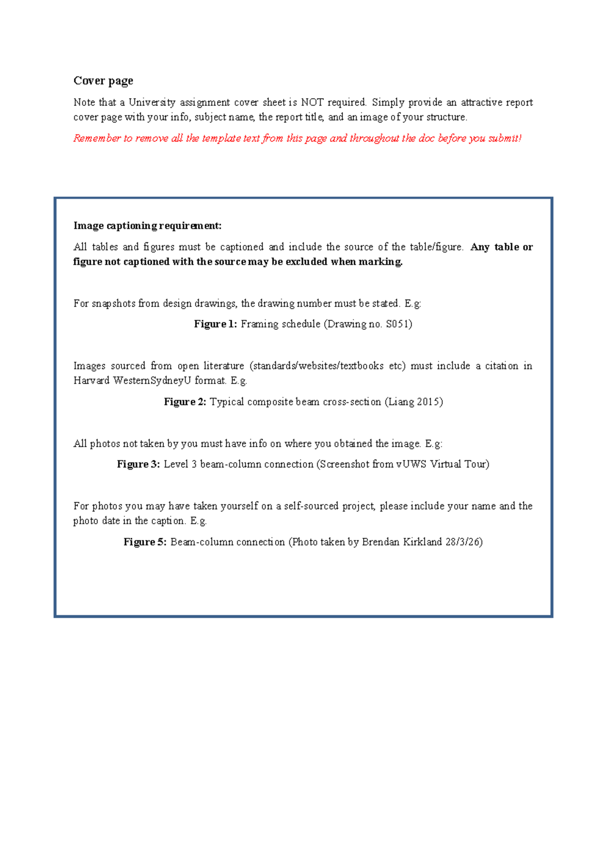 CIVL3016 Structural Design Report Template 2026 - Studocu
