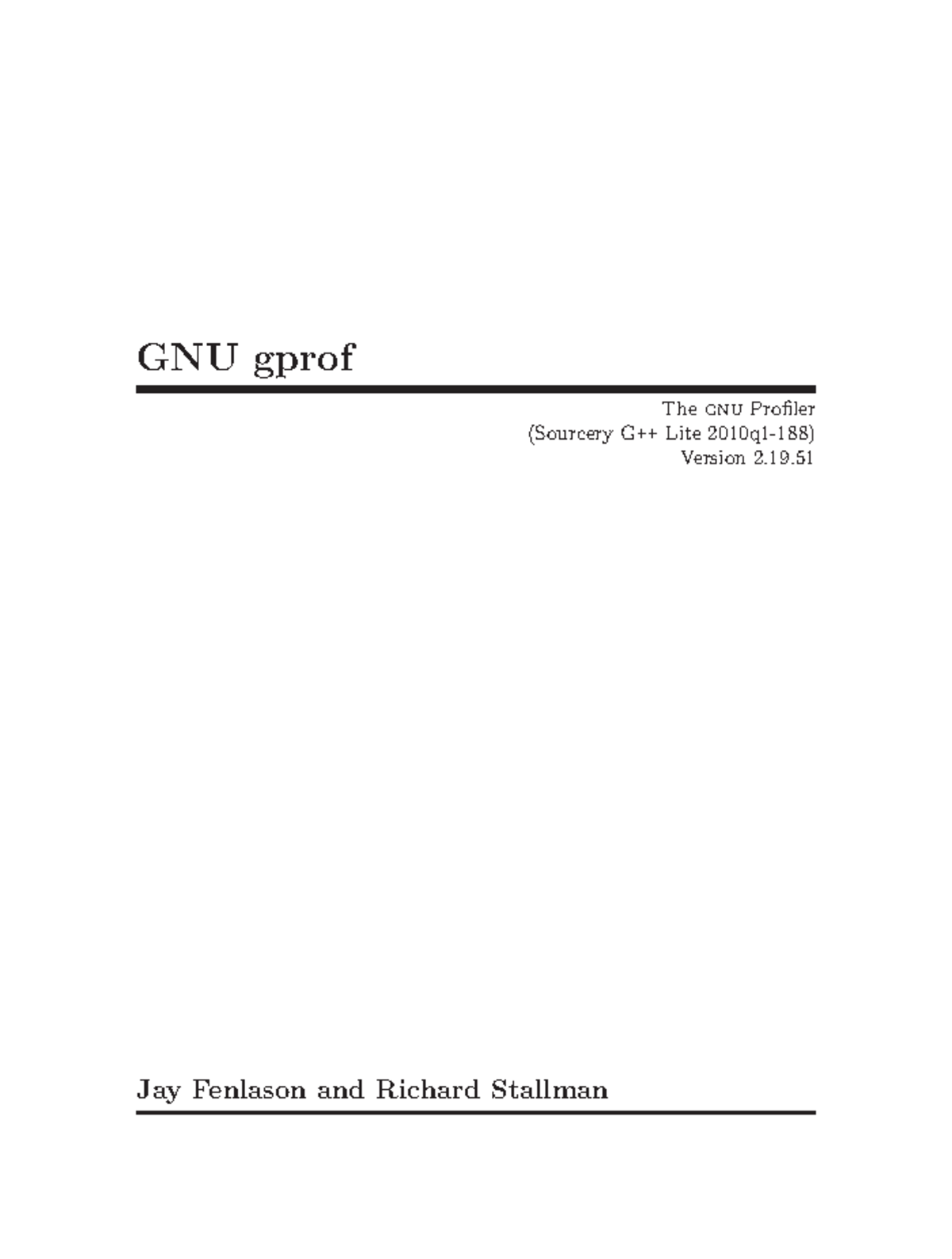 Gprof User Manual: Detailed Instructions and Analysis Techniques - Studocu