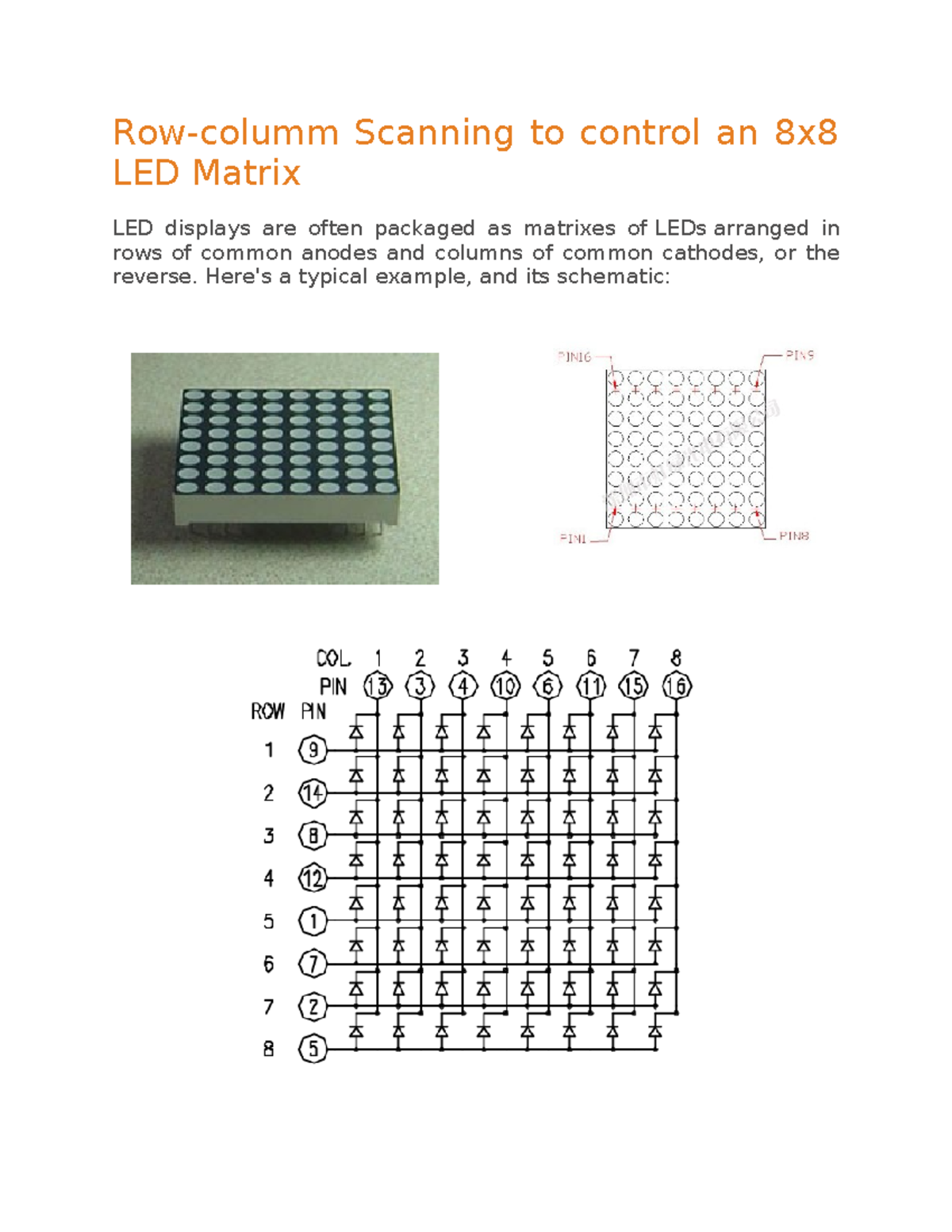 Controlling an 8x8 LED Matrix: A Guide for ECE 101 Students - Studocu