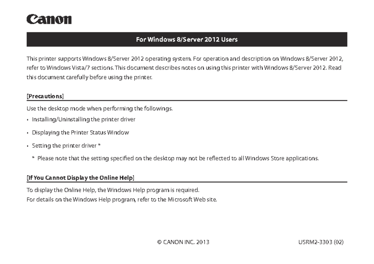 Windows 2012 Printer Usage Notes for Users - Studocu
