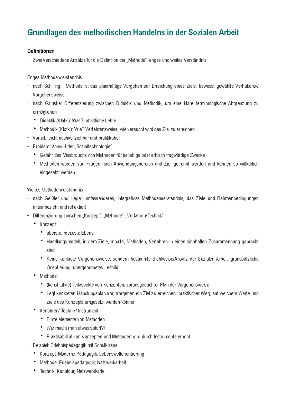 Methoden und Instrumente I: Ein Überblick über zentrale Ansätze in der ...