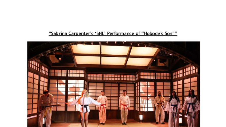 Cultural Appropriation In Snl Performance A Critical Analysis Studocu