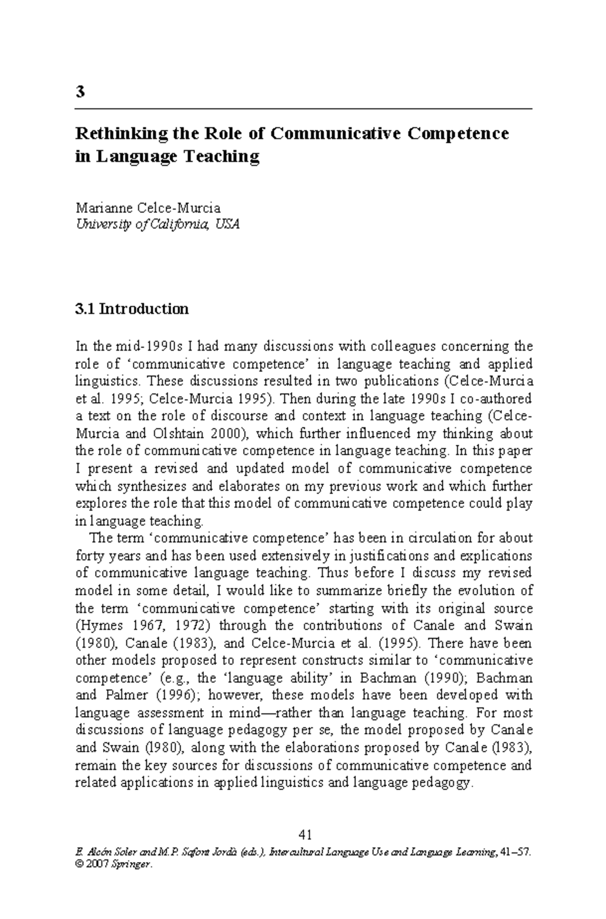 Rethinking Communicative Competence in Language Teaching (CE301) - Studocu