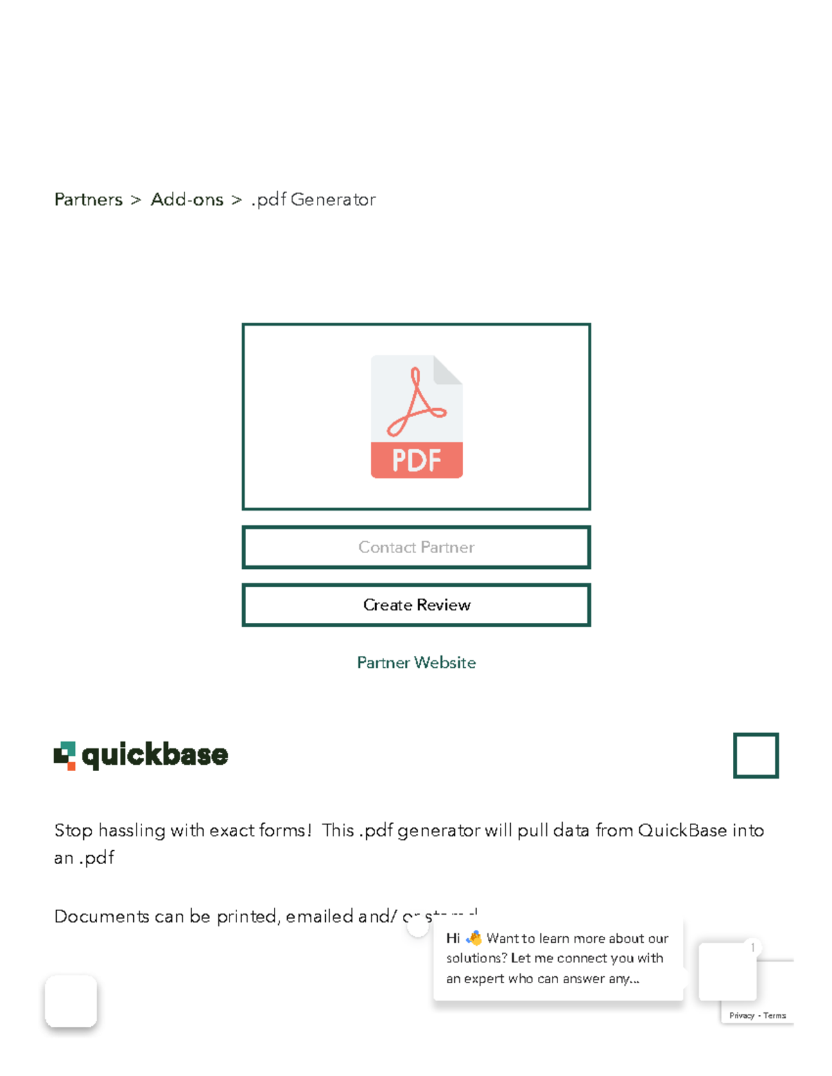 Pdf Generator - Partners > Add-ons > .pdf Generator Contact Partner ...