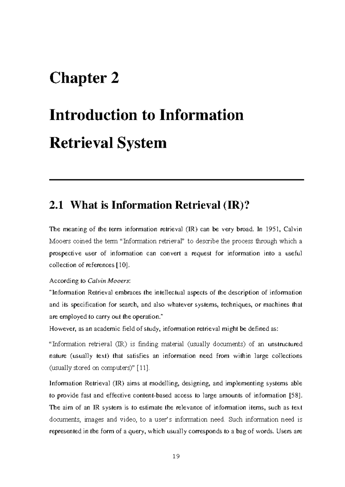 10 chapter 02 - Chapter 2 Introduction to Information Retrieval System ...
