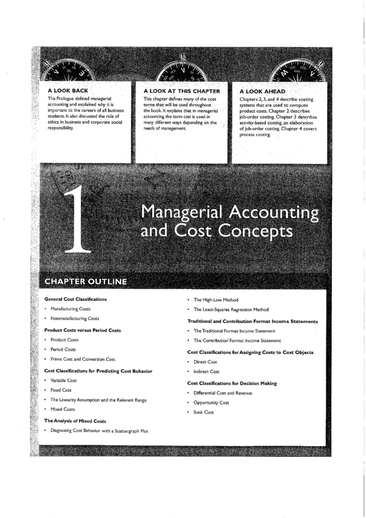 EN MN Managerial Accounting: Chapter 1 Overview and Cost Concepts - Studocu