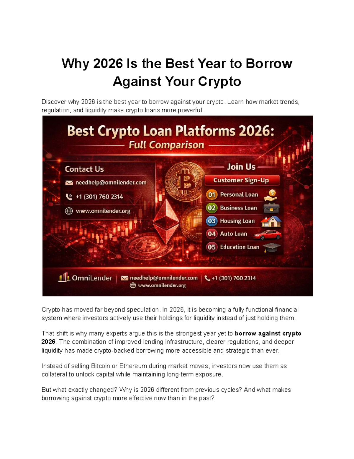 Crypto Lending Strategies for 2026: Why It's the Year to Borrow - Studocu
