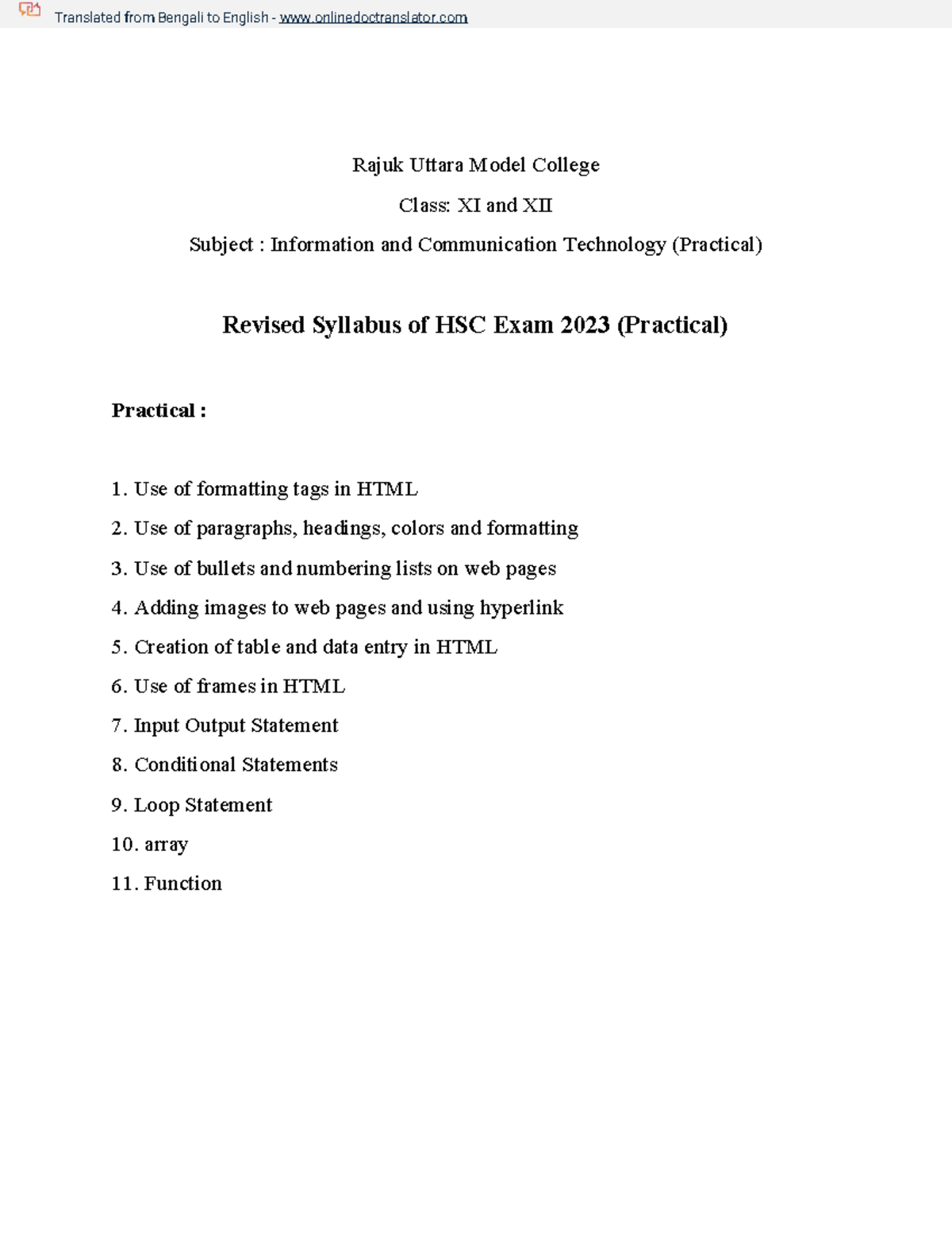 ICT Lab - Class XI & XII Practical Notes for HSC Exam 2023 - Studocu