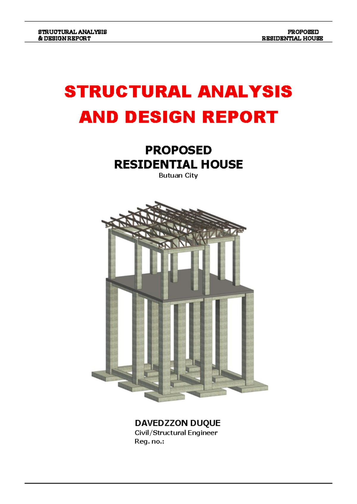 STRUCTURAL ANALYSIS DESIGN REPORT: PROPOSED RESIDENTIAL HOUSE - Studocu