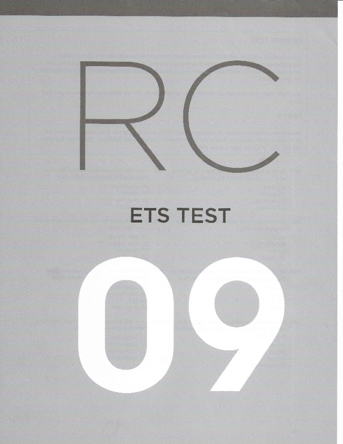 RC9 - ETS Reading Test Preparation Guide - Studocu